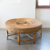 Rattan coffee table 120 cm