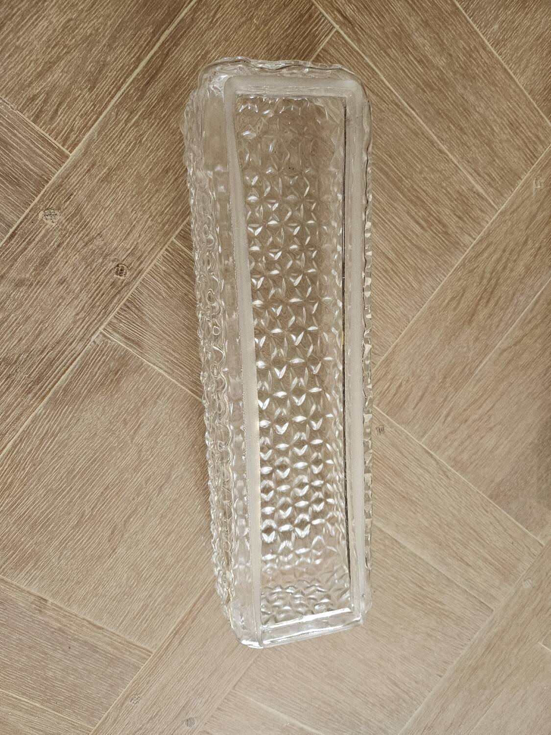 Hammered glass wall light