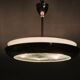 1930s Bauhaus UFO Chrome and Glass Pendant Light, Czechoslovakia