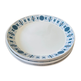 5 anciennes assiettes plates terre de fer Johnson Brothers vintage