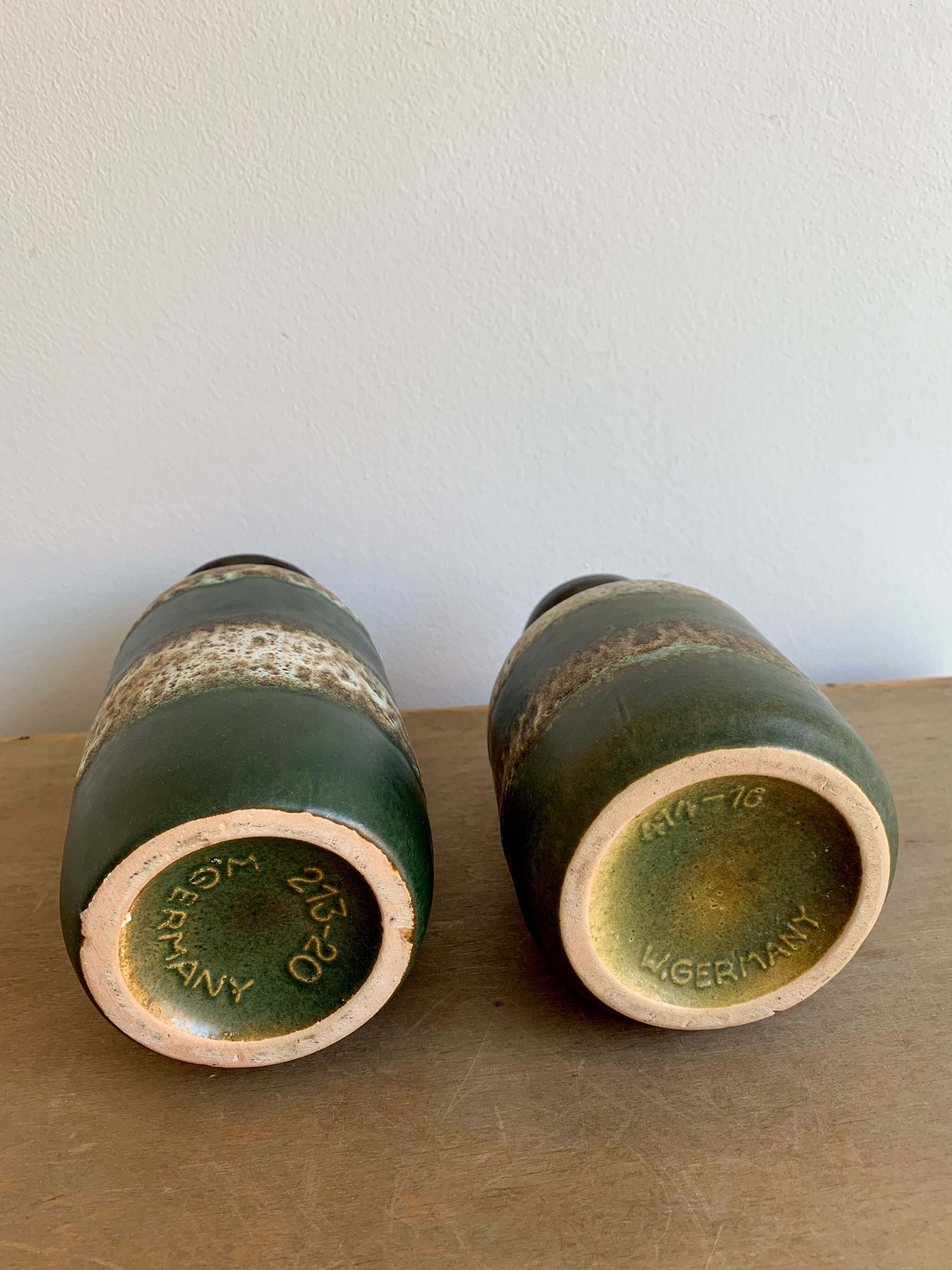 Pottery vases West Germany, 1960s