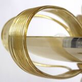 Tall art deco curved glass ceiling light from esc zukov, 1940s