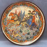Assiette décorative collection "l'enlèvement d'hélène de troie" mythologie grecque