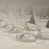 Set of 6 crystal stemmed glasses