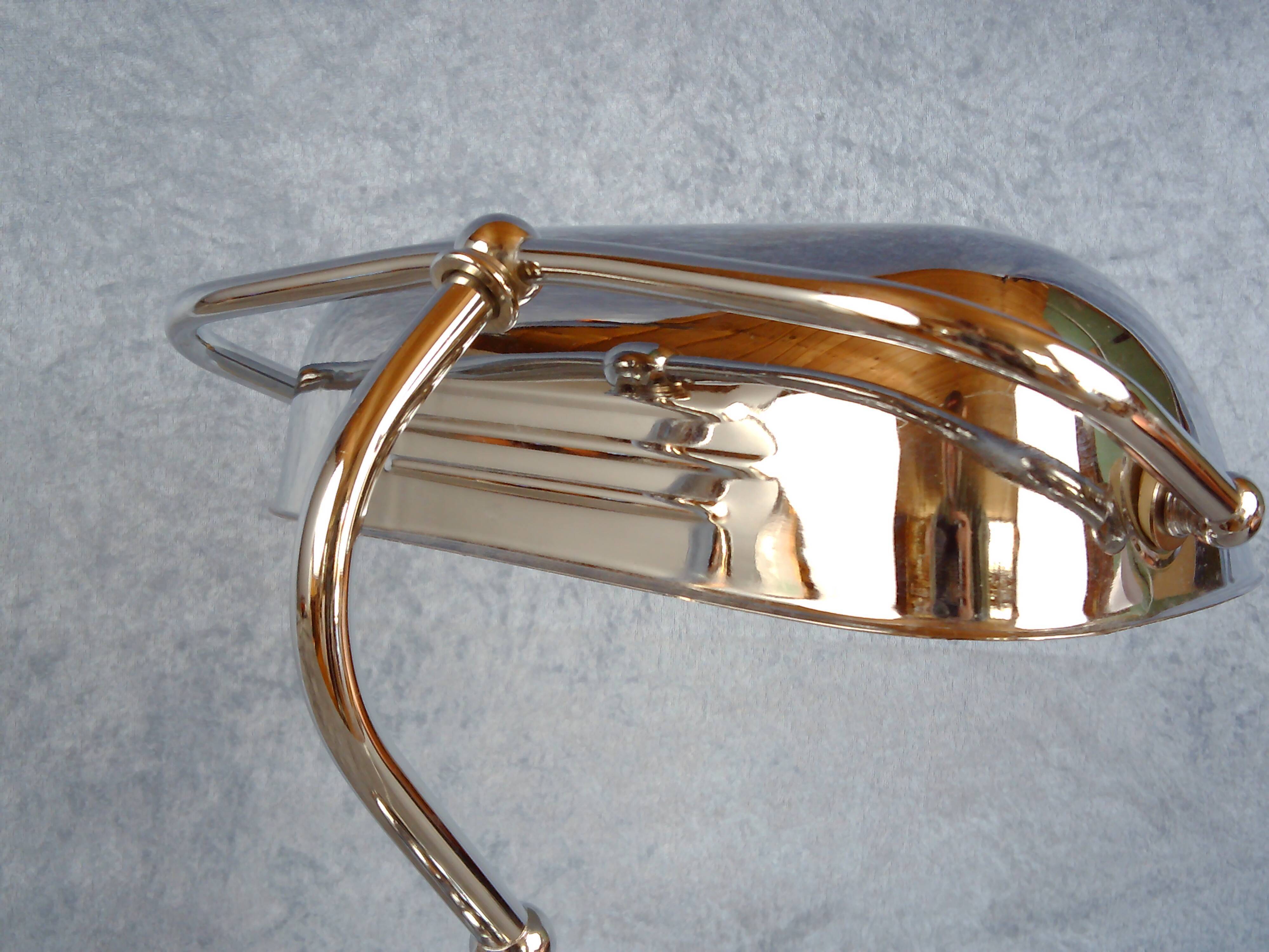 Bankers desklamp in chrome, IKEA, 1980's