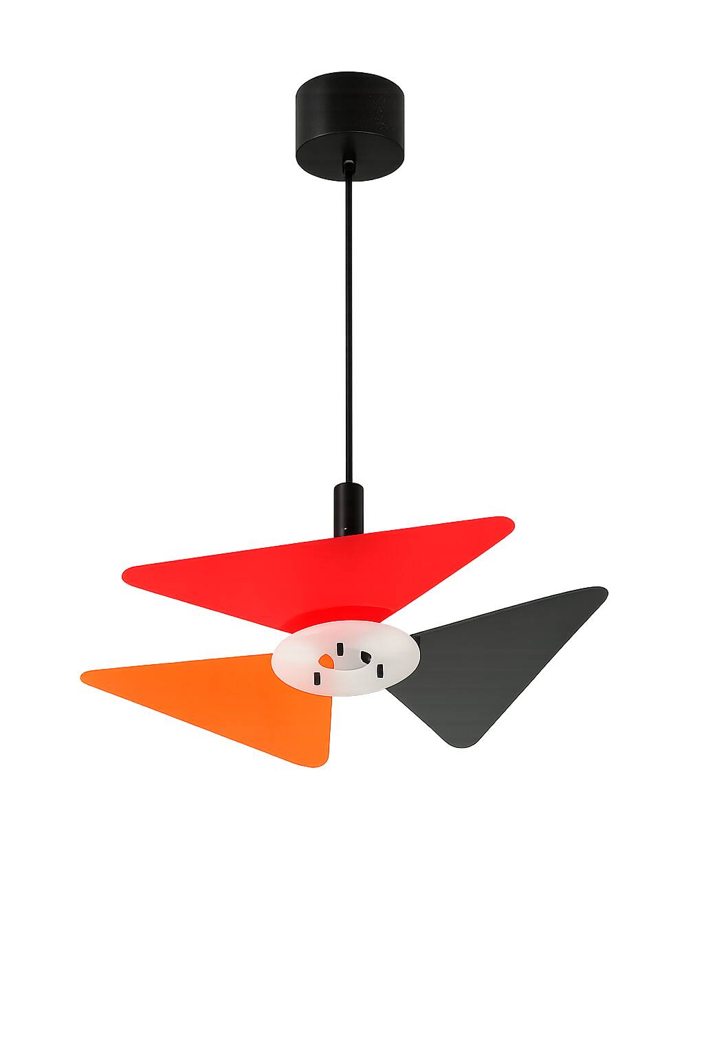 A colourful postmodern pendant light, 1990s.