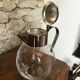 Art Deco carafe in silver metal and blown glass