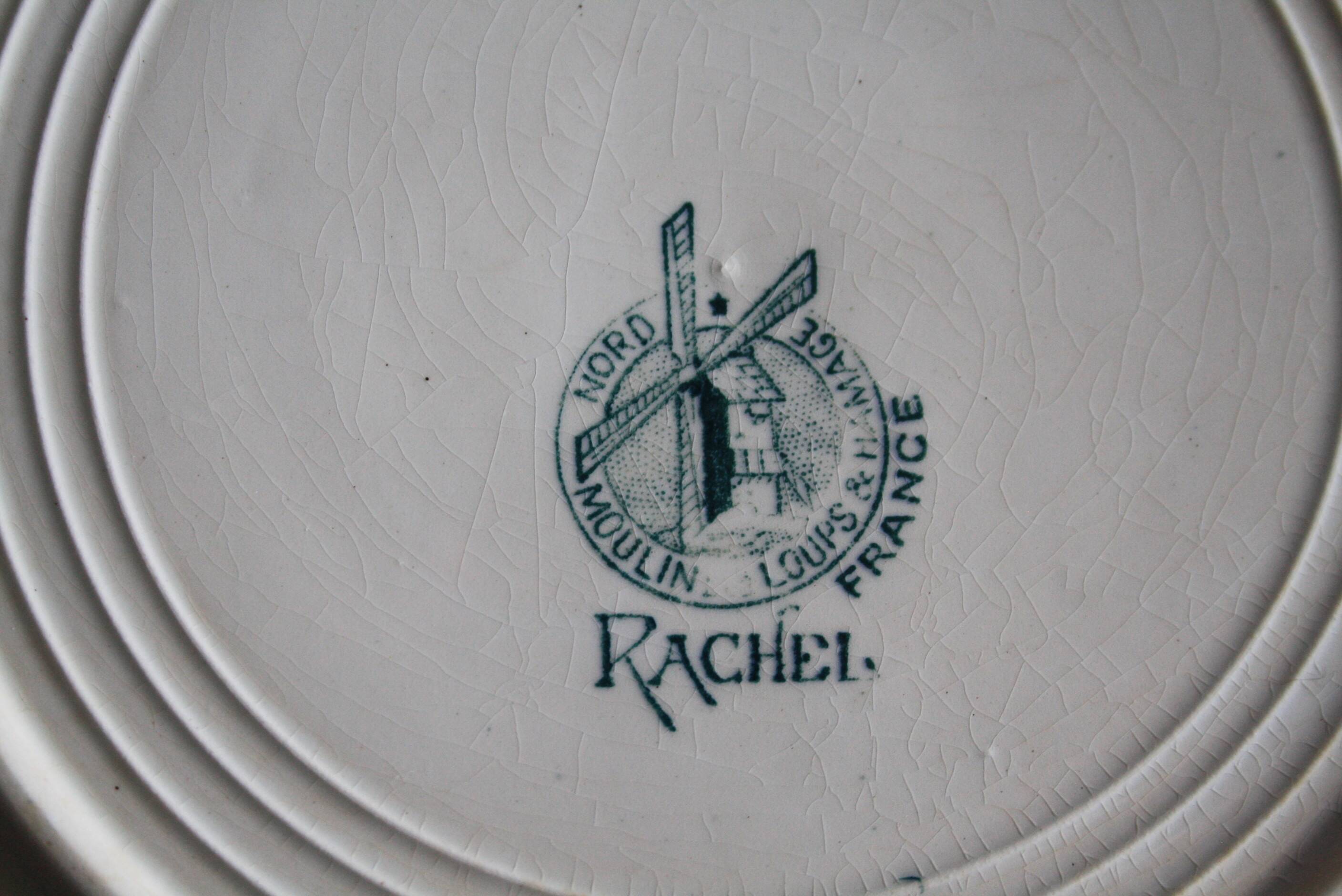 Set of 5 ironstone plates Moulin des Loups & Hamage