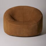 Pumpkin Pierre Paulin armchair in suede