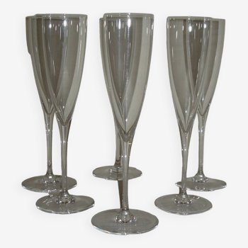 Baccarat dom perignon 6 flutes a champagne cristal - 23,3 cm