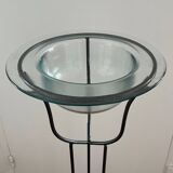 Basin on wrought iron support