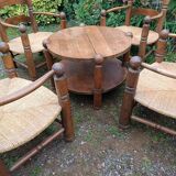 Charles Dudouyt coffee table and 4 armchairs