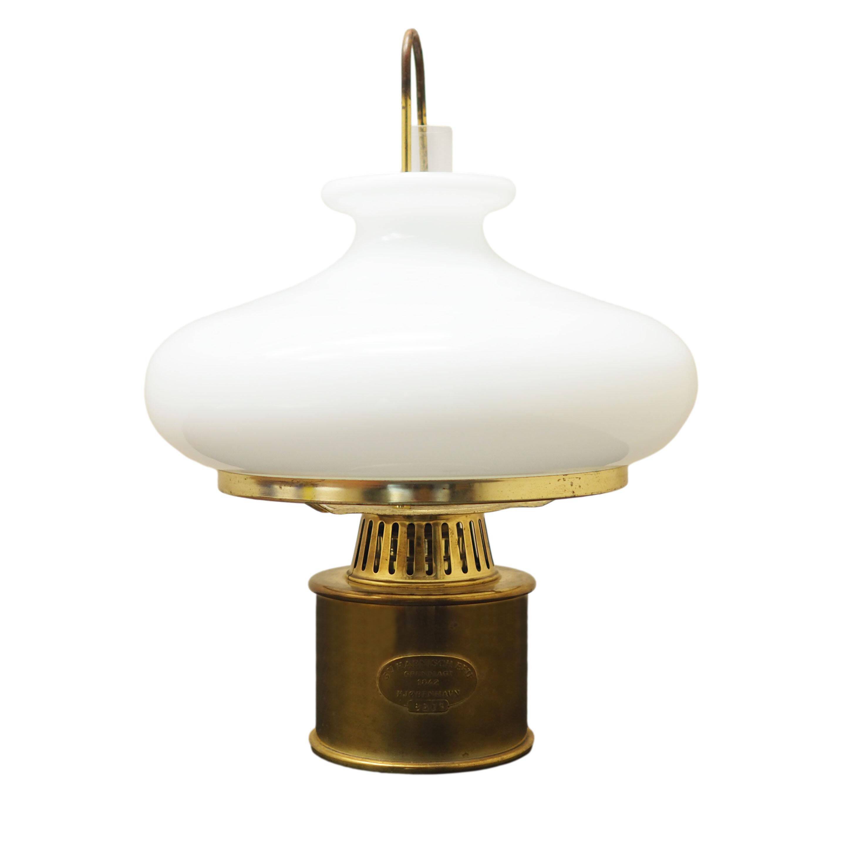 Oil lamp, Danish design, 1950s, manufacture: GV Harnisch