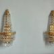 Pair of vintage Presiosa crystal wall lights