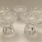 5 alcohol cut crystal glass set