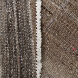 6x10 Brown and Beige Living Room Kilim Rug, 199x306Cm