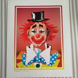 Clown illustration signed Robin