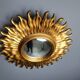 Vintage gilded resin sunburst mirror, 1960s