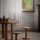 Set of 4 Danish stools / side tables in pine by Rainer Daumiller, mid-20th century, 1970.