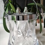 Ice bucket in crystal stylish design. Bayel crystal. Braces/diamond patterns