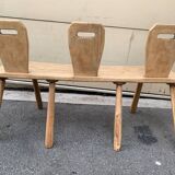 Small 3-seater brutaliser style bench in oak