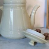 Enamelled ceramic teapot