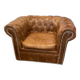 Leather club chair