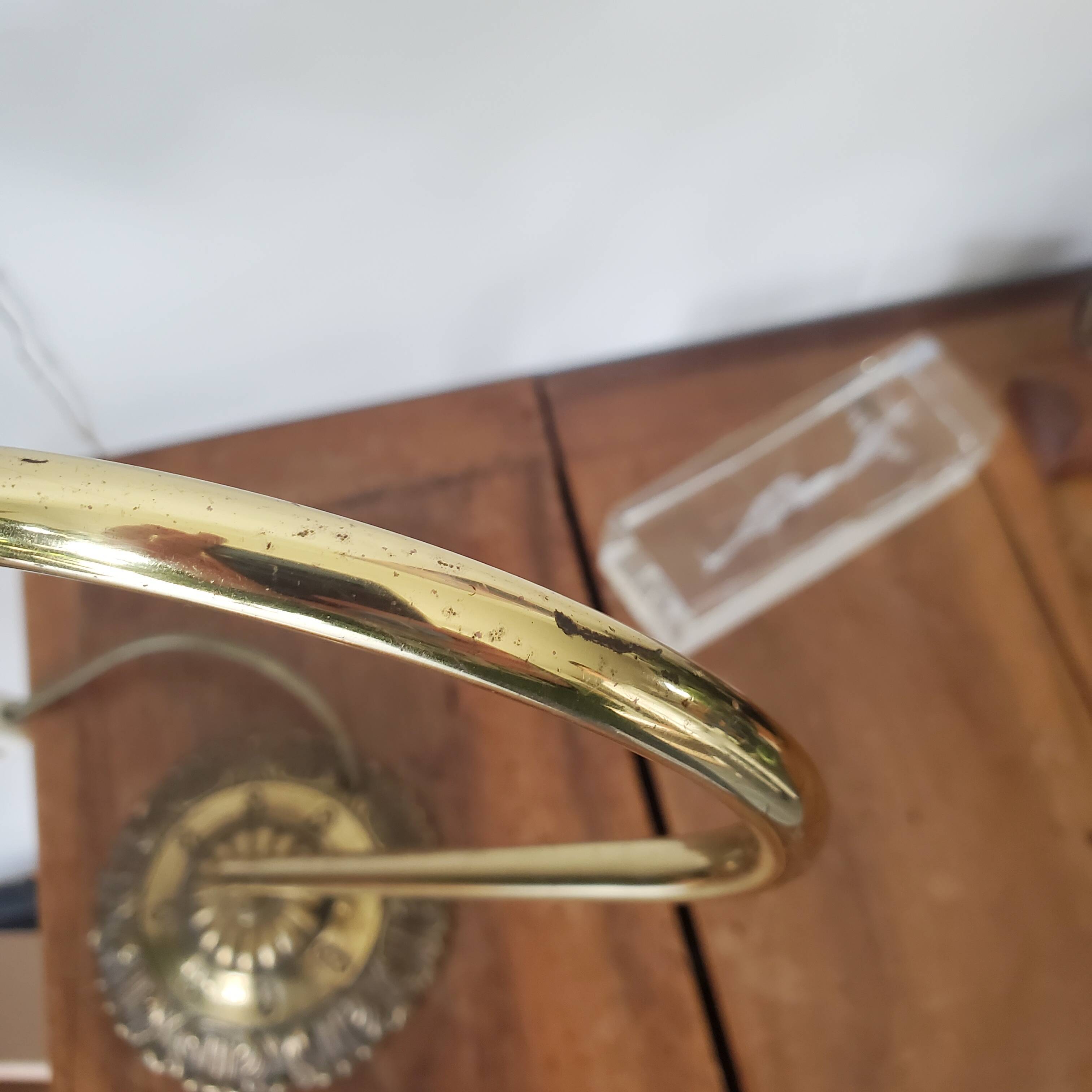 Brass and glass desk lamp