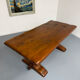 Monastery farmhouse table in thick solid oak, vintage 1960s.