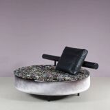 1980s round loveseat in Antonio Citterio style from Italy