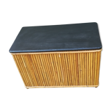 Trunk wood rattan vintage