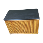 Trunk wood rattan vintage