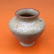 Vase toupie  céramique vernissée décor moucheté