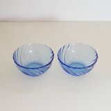 Set of 2 small Duralex blue bowls