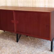 Modernist enfilade in teak by René-Jean Caillette for Charron - mid 20th century.