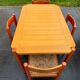 Lot of dining tables and 4 Vico Magistretti chairs from 1960.