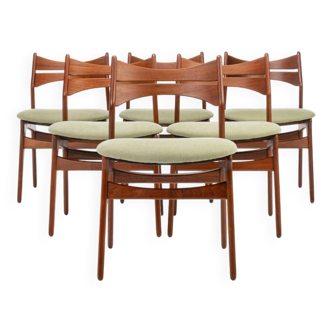 Vintage Dining Chairs by Erik Buch for Christian Christensen Møbelfabrik, 1960s, Set of 6