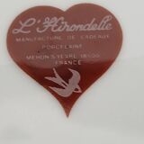 set of 6 dessert plates with cherry decoration - manuf l'hirondelle