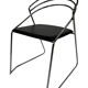 4 chaises minimalistes en fil d'acier chromé, années 80