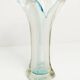 Large Murano vase 1960 transparent white and blue H35.5cm