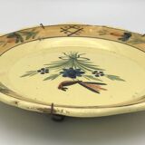 Quimper primavera earthenware wall plate, decorated with flowers and birds