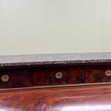 Cylinder desk in flamed mahogany empire style 19th century