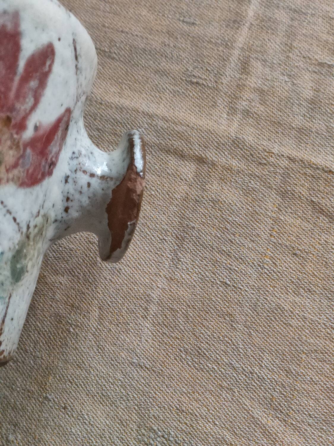 1950s ceramic pot by Gustave Rousseau