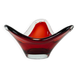 Ruby platter, Murano glass, Italian design, 1960s, made in Italy