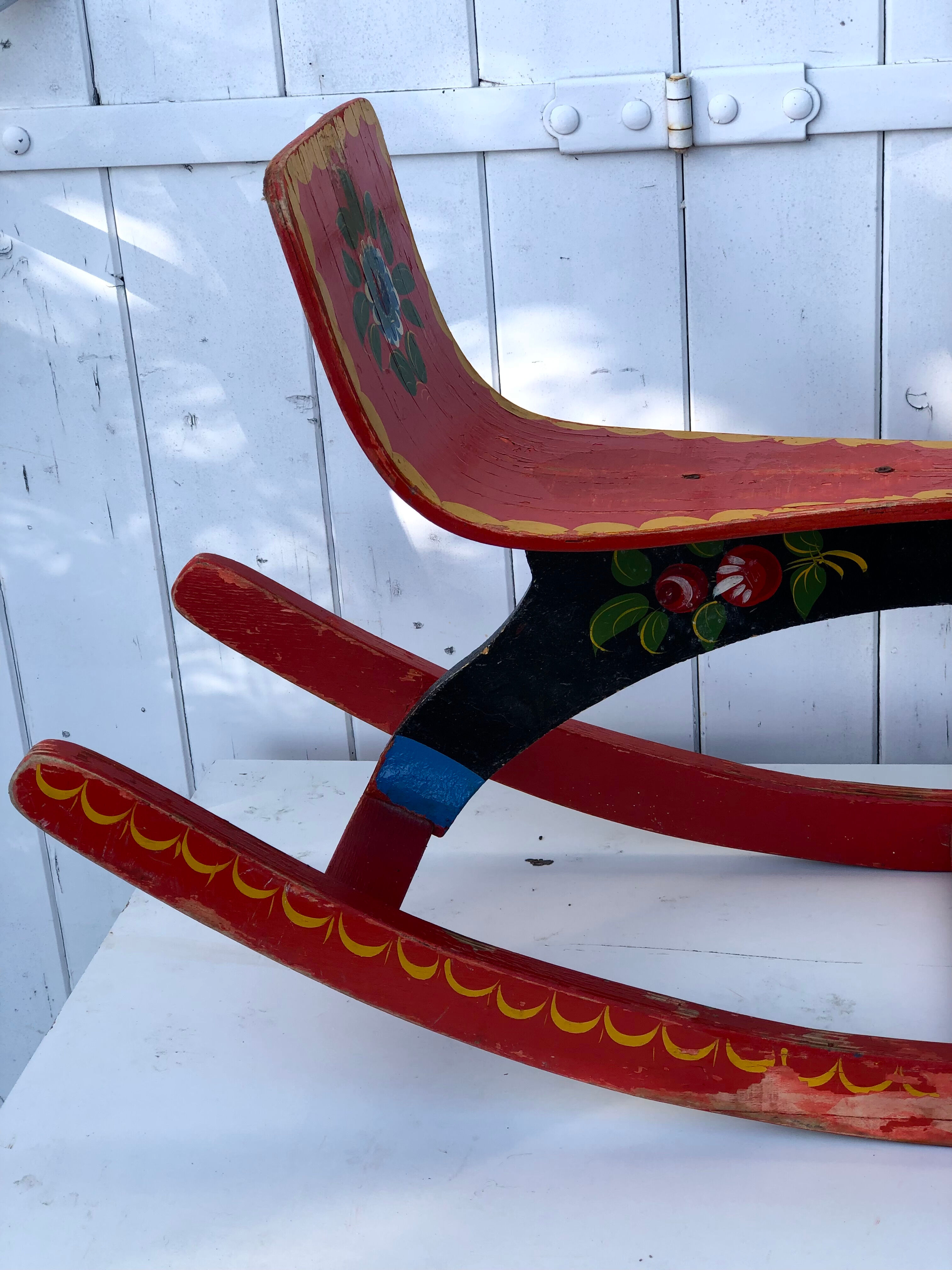 Wooden rocking horse