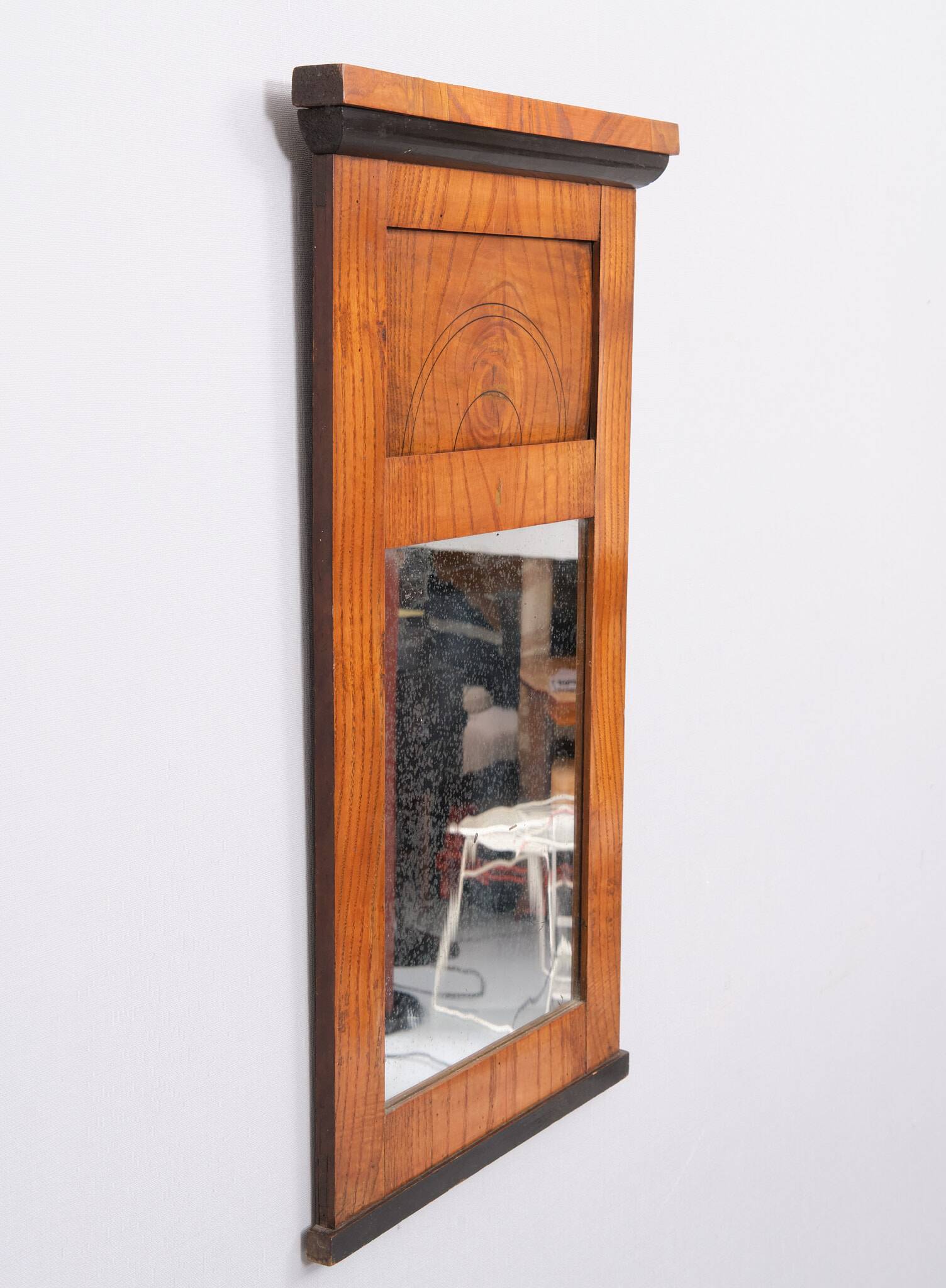 Small Biedermeier Ash Mirror, c. 1830s Germany