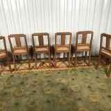 Suite of 6 chairs art deco period