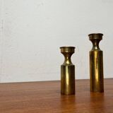 Danish brass candle holders from the mid-century by Boyes Metalkunst, 1960s, set of 2.
