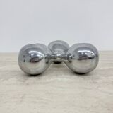 Mid-century design atomic aluminium candle stick ball shaped , 1970s