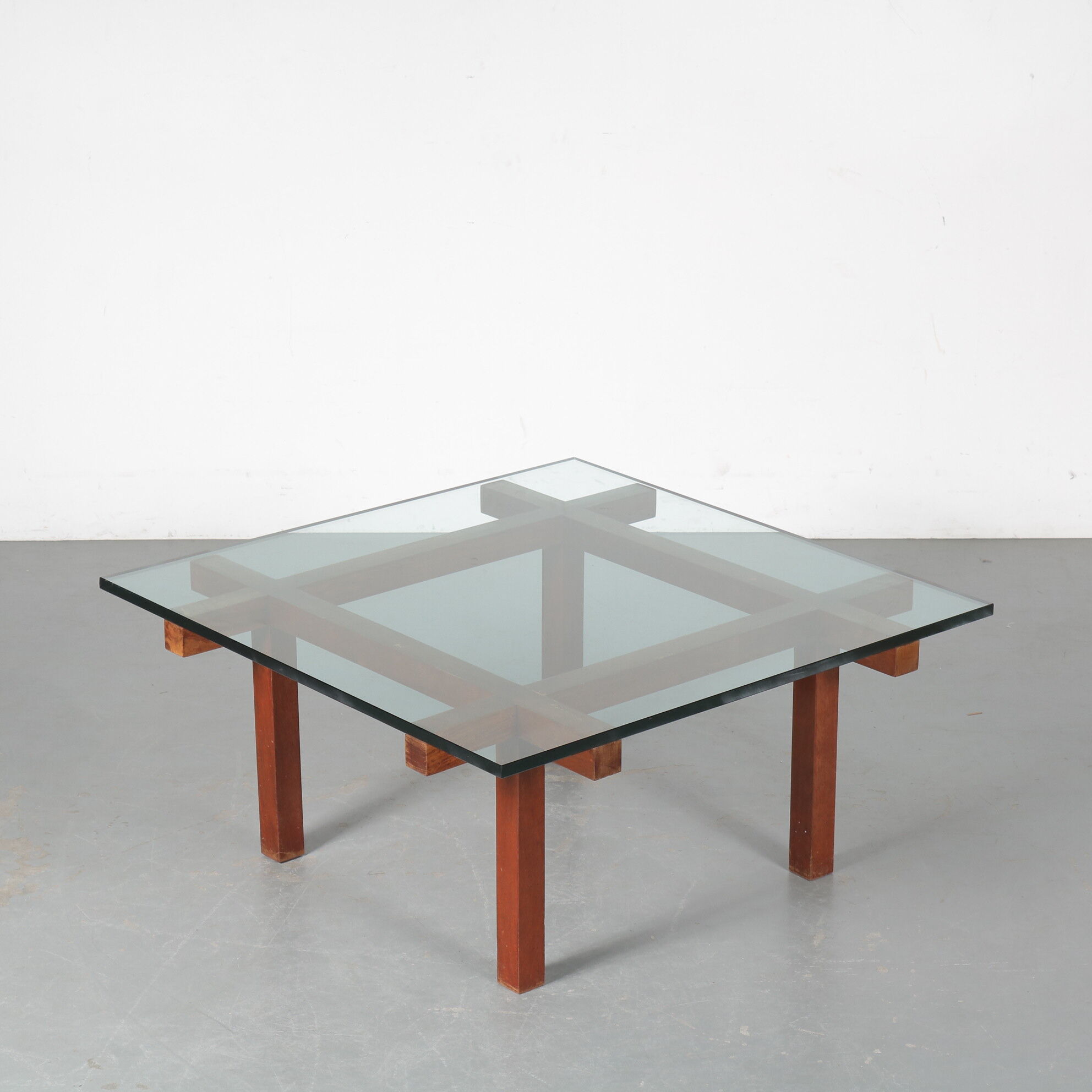 Square coffee table by Alfred Hendrickx, Belgium 1950